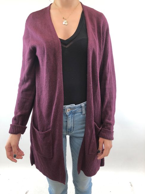 Purple cardigan old on sale navy